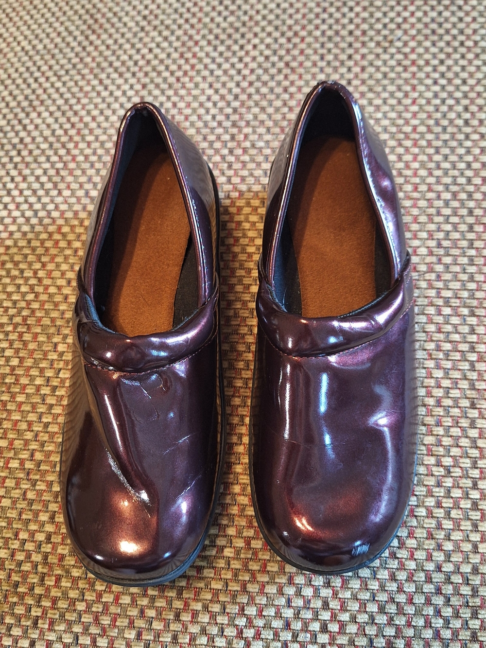safeTstep Iridescent Slip Resistant Plum Slip-On Comfort Shoes